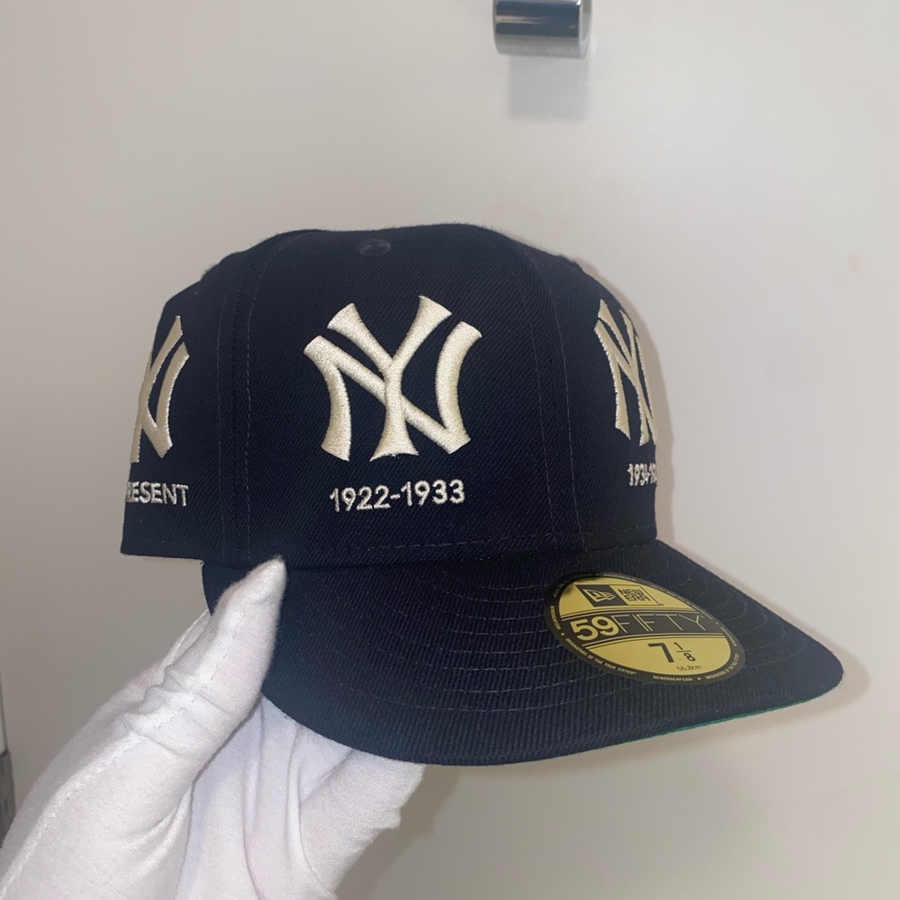 New York Yankees progression fitted cap green brim